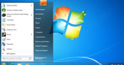 Windows 7 start menu